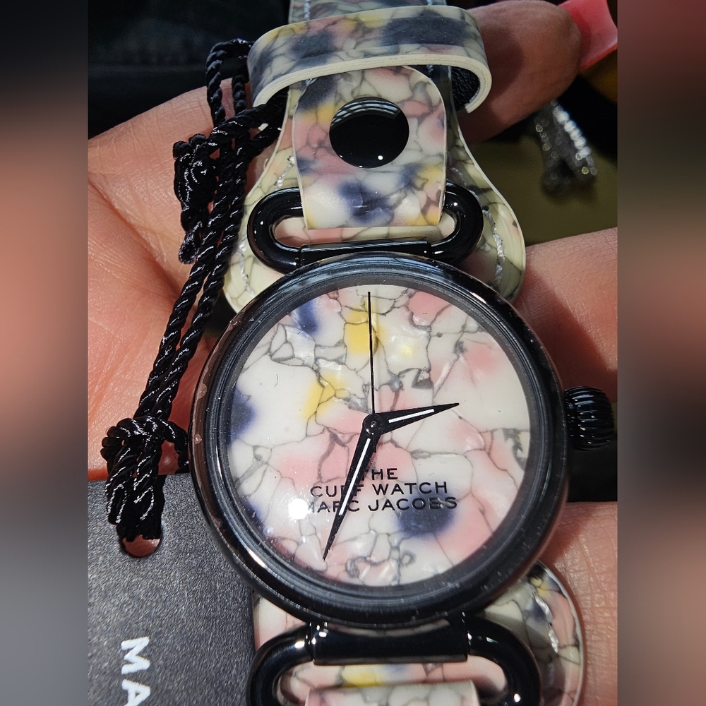 Marc Jacobs Multicolor Marble Cuff Watch